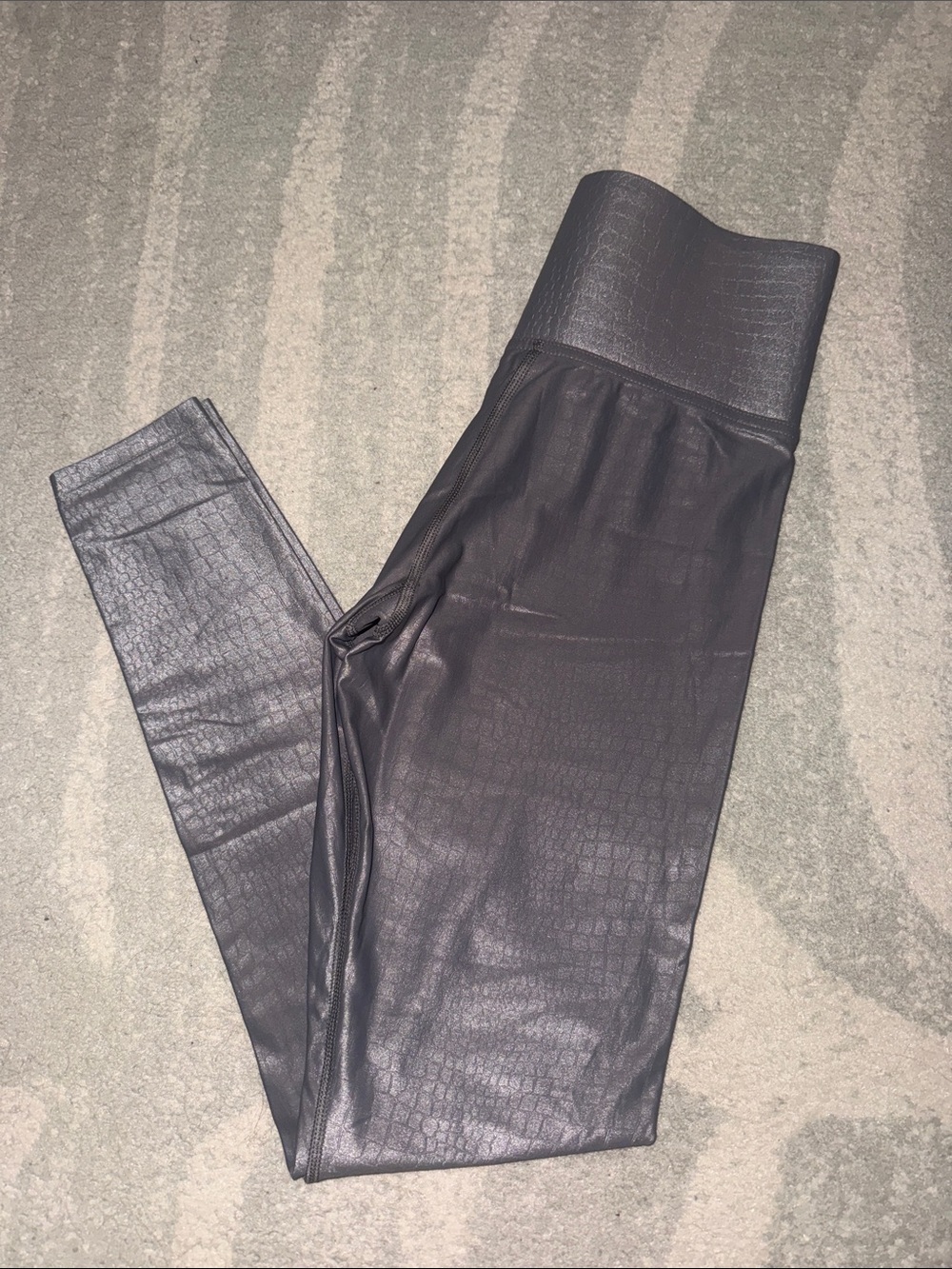 Carbon38 Faux Croc High-Waist Leggings